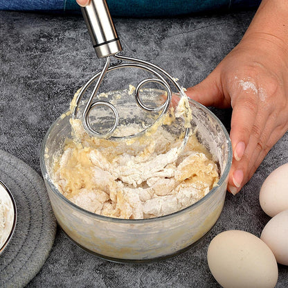 Premium Stainless Steel Dutch Dough Whisk – Hand Mixer for Baking