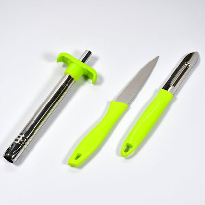 Ganesh 3pc Kitchen Set – Lighter, Knife & Peeler Stainless Steel Combo
