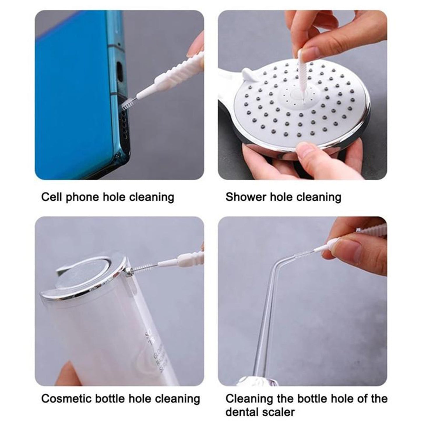 10-Piece Anti-Clog Shower Nozzle Cleaning Brush – Reusable & Multifunctional