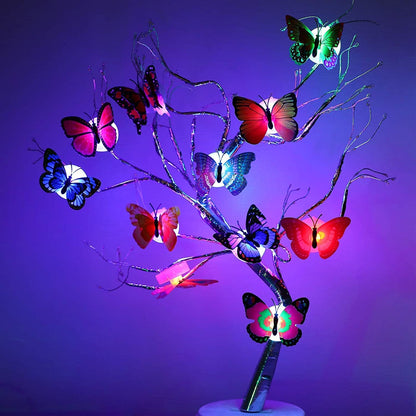 Butterfly 3D Illusion Night Lamp – Multicolor Decorative Light