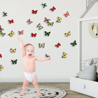 Butterfly 3D Illusion Night Lamp – Multicolor Decorative Light