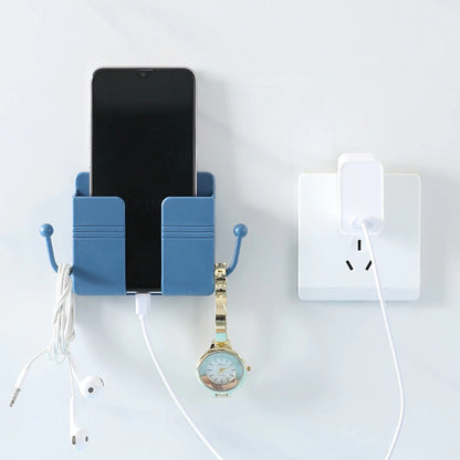 Wall Mount Mobile Stand with Hook – Compact Holder for Home & Office