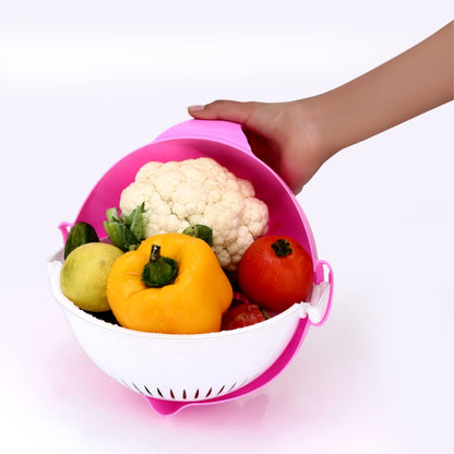 9-in-1 Vegetable & Fruit Cutter with Drain Basket – Multifunctional Slicer & Shredder