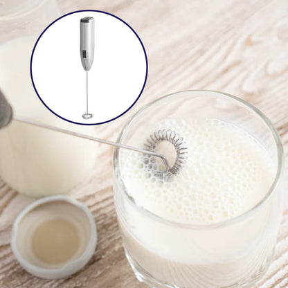 Electric Handheld Milk Frother – Mini Coffee Whisk & Drink Mixer