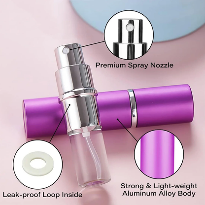 Empty Spray Perfume Bottle – Refillable Fine Mist Sprayer for Sanitizer, Beauty, and Travel (1 Pc)