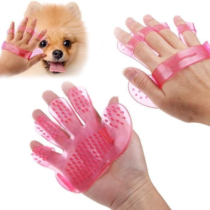 Rubber Pet Cleaning & Grooming Glove Brush – Massaging Bath Scrubber