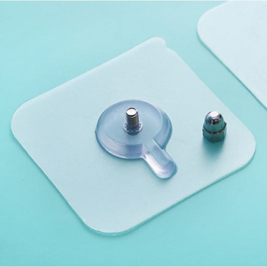 Adhesive Screw Wall Hook for Home & Office Hanging - Pack of 10