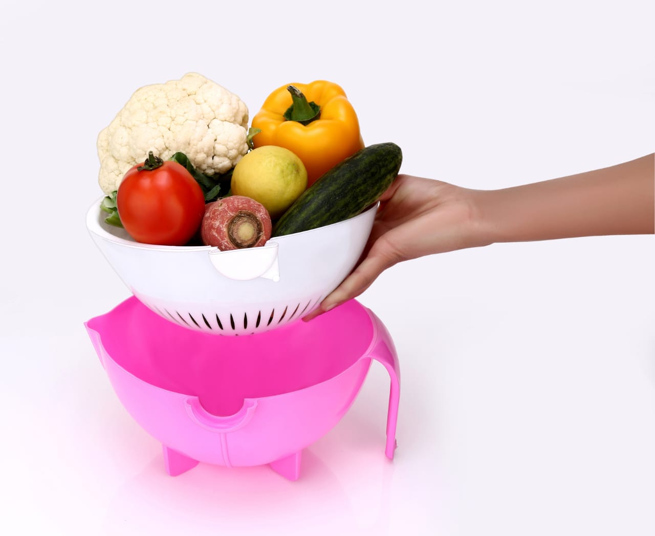 9-in-1 Vegetable & Fruit Cutter with Drain Basket – Multifunctional Slicer & Shredder