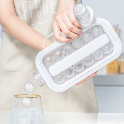 Foldable Ice Tray with Lid – 2-in-1 Ice Ball Maker & Bottle