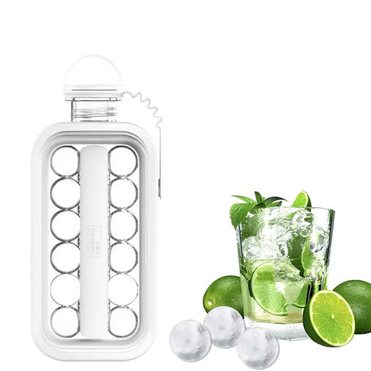 Foldable Ice Tray with Lid – 2-in-1 Ice Ball Maker & Bottle