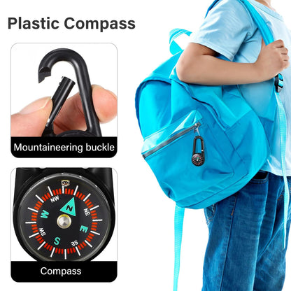 Clip Snap Hook Mini Compass for Outdoor & Travel (1 Pc)