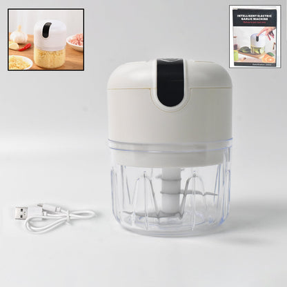 Wireless USB Rechargeable Mini Electric Garlic Chopper (250ml) – Portable Food Processor