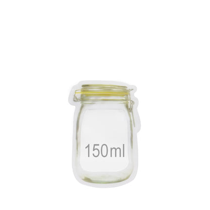 Reusable Airtight Mason Jar Zipper Storage Bag – 150ml Food Pouch (1 Pc)