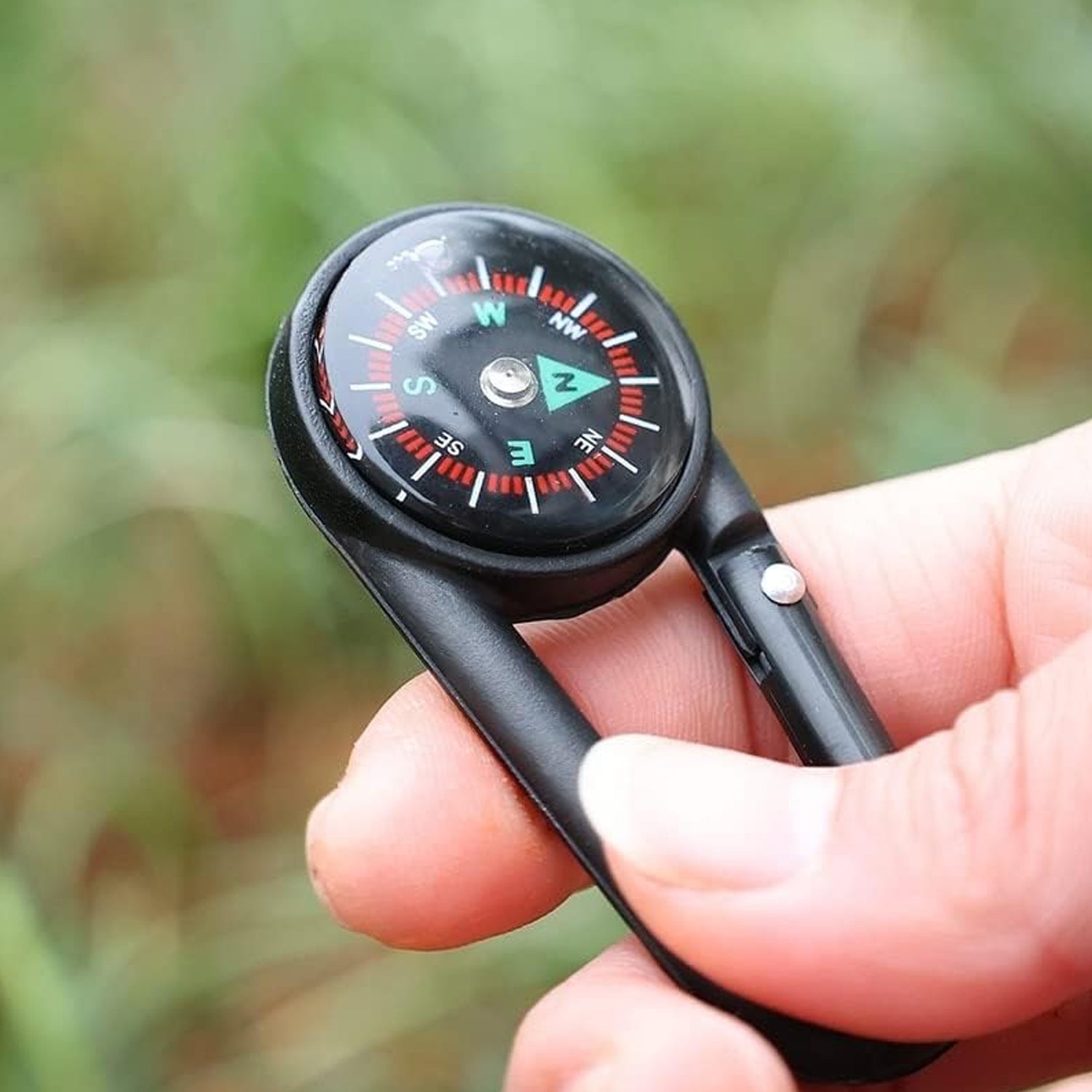 Clip Snap Hook Mini Compass for Outdoor & Travel (1 Pc)