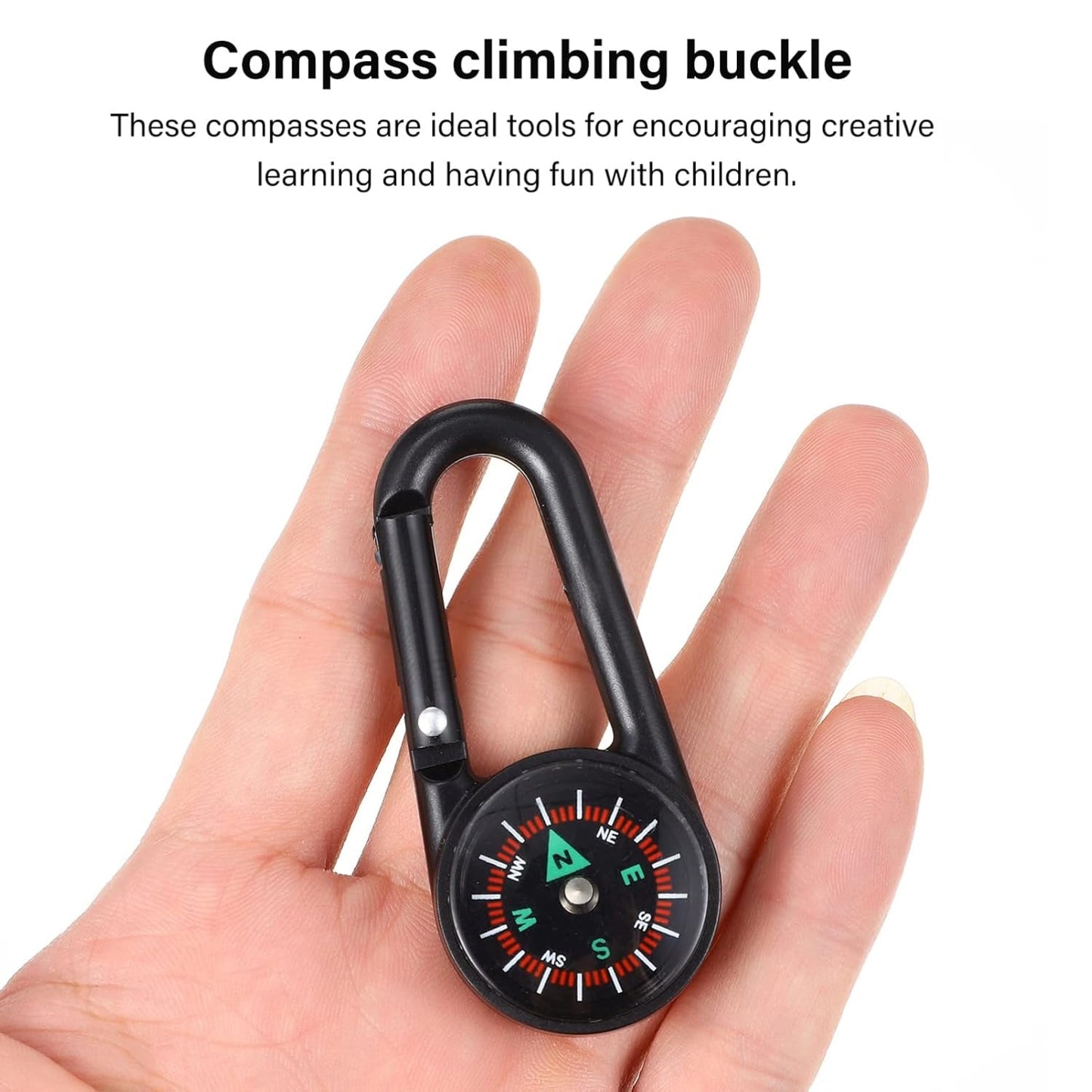 Clip Snap Hook Mini Compass for Outdoor & Travel (1 Pc)