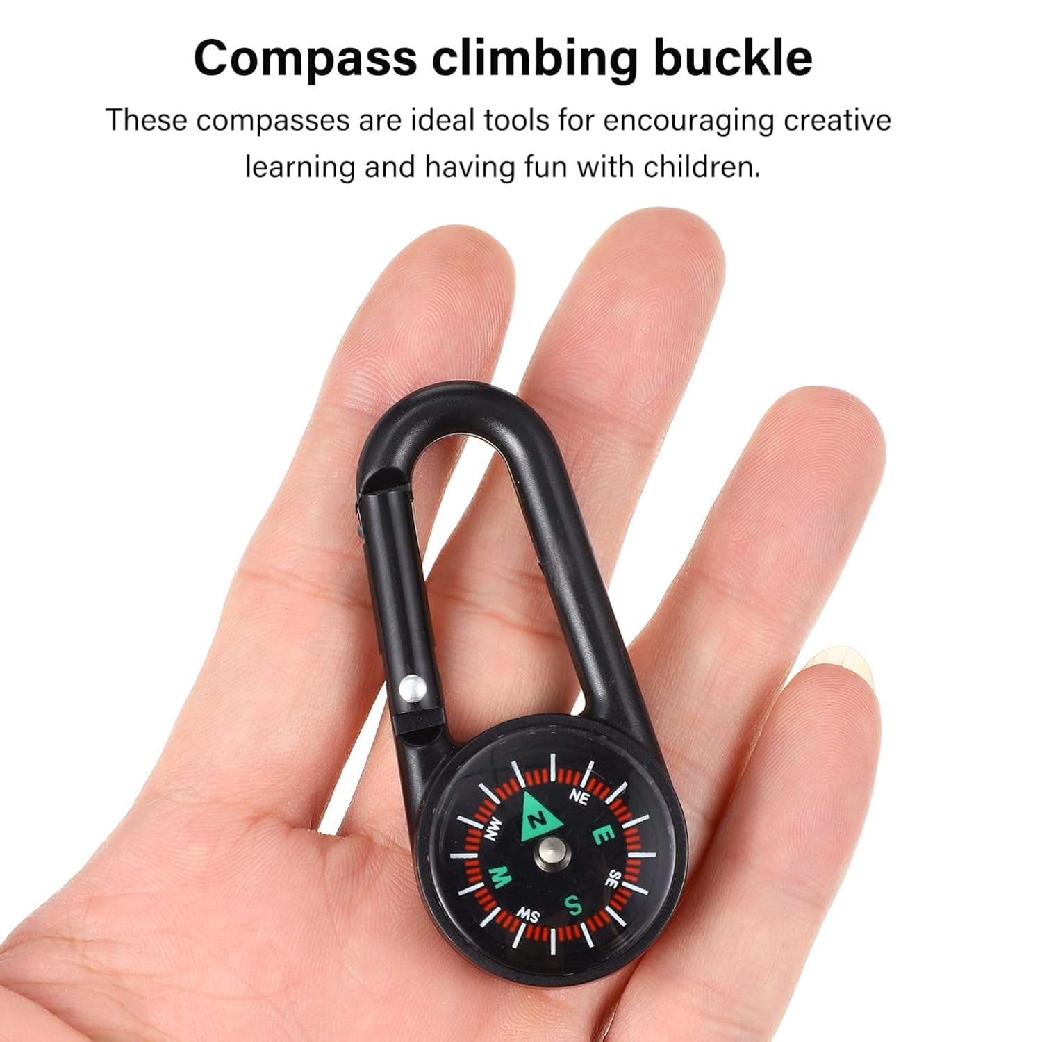 Clip Snap Hook Mini Compass for Outdoor & Travel (1 Pc)