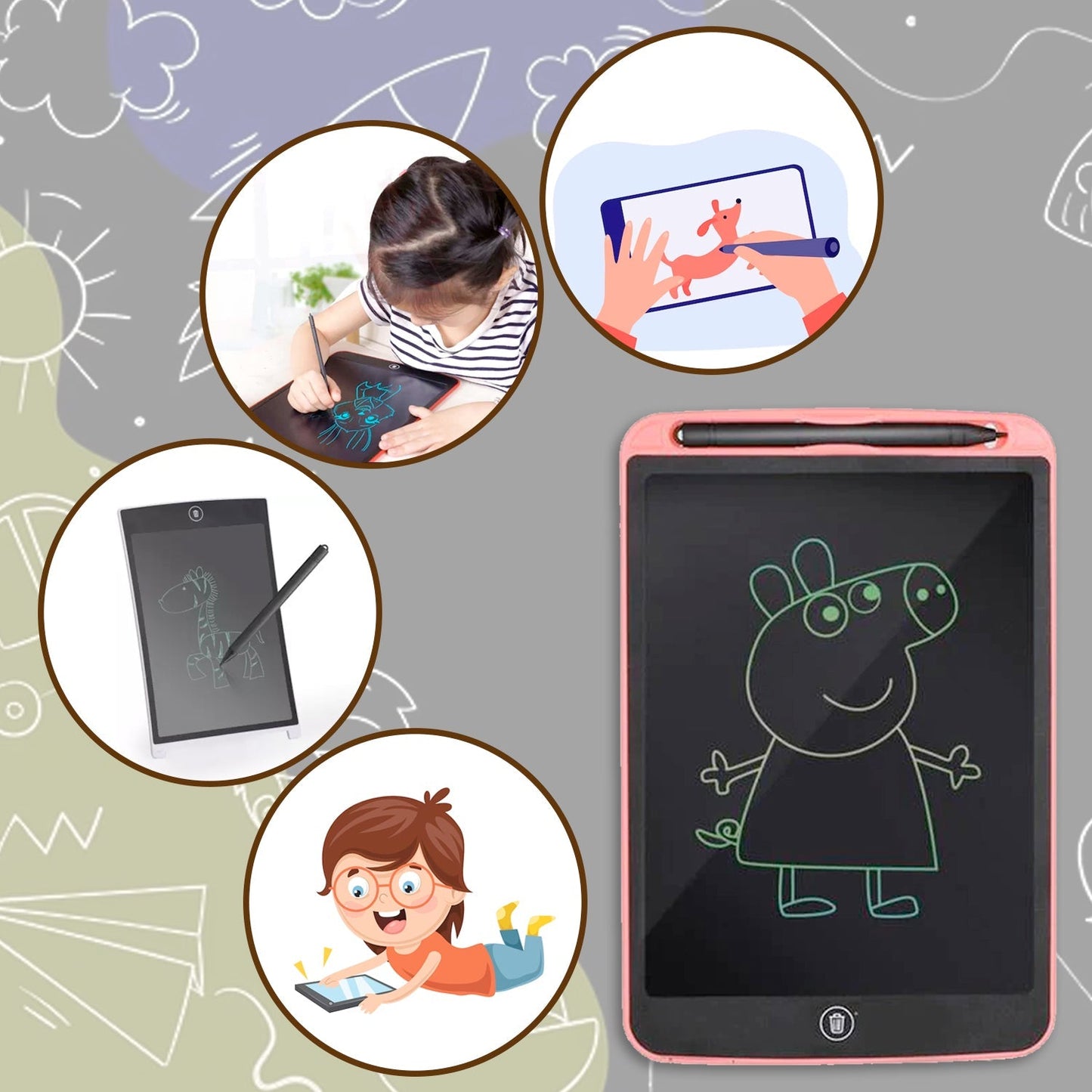 LCD Portable Writing Pad for Kids – 8.5 Inch Drawing & Learning Tablet